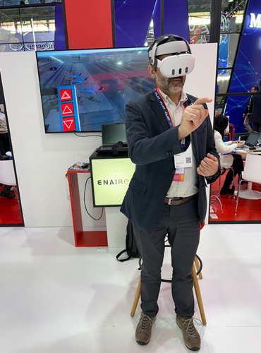 ENAIRE presents its GammaSimVR air control simulator at the Mobile World Congress