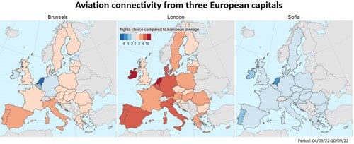 EUROCONTROL Data Snapshot #37 analyses the connectivity of Europe