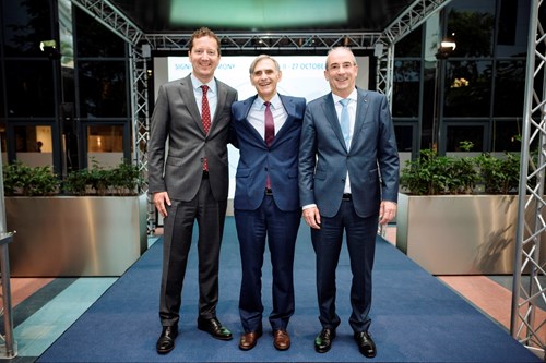 From Left to Right: Michiel van Dorst (CEO of LVNL) , Rafael Gallego (ATM Executive Vice President) Robert Schickling, (COO of DFS and Chairman of the iTEC Board)