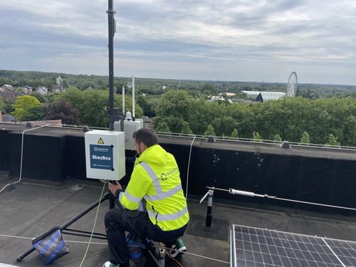 SkeyDrone installed a drone detection antenna next to the festival site